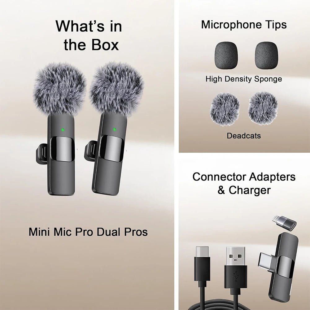 Wireless Lavalier Mic for iPhone & PC