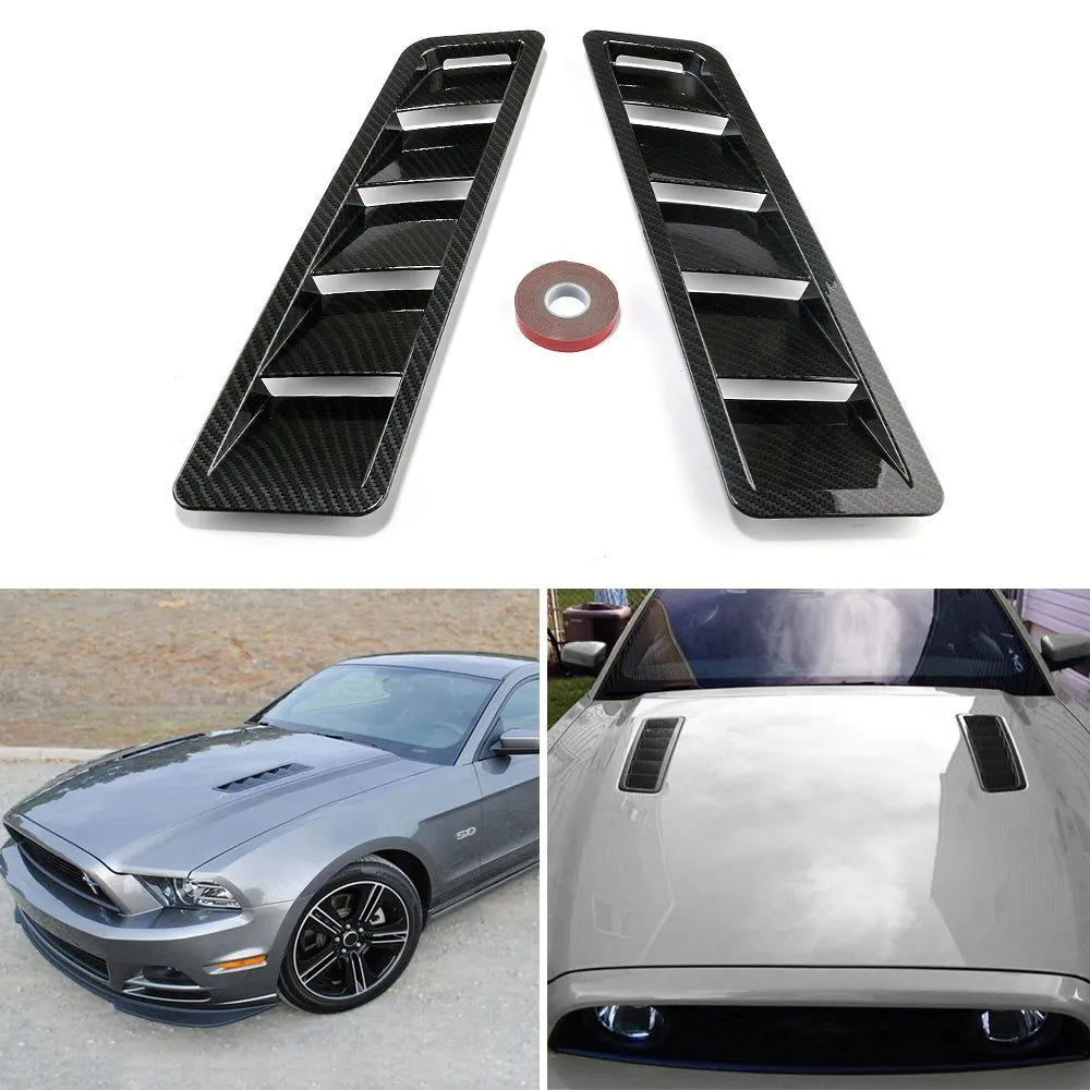 2Pcs Universal Car Hood Scoop Trim