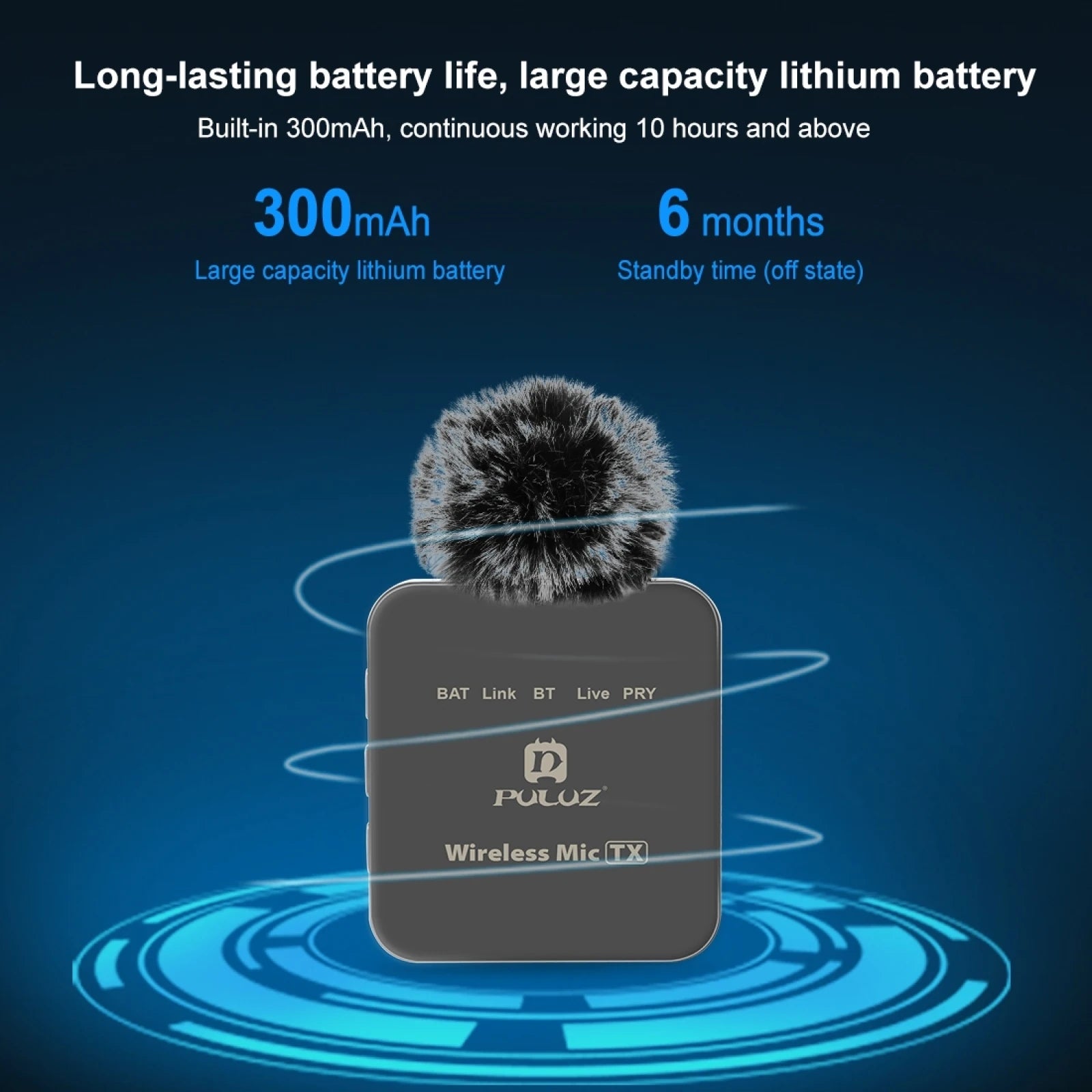 PULUZ Wireless Lavalier Mic for Smartphones