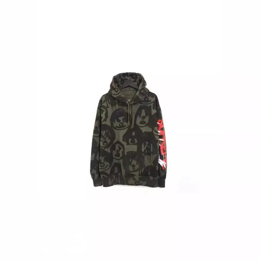 Y2K Cartoon Print Unisex Reißverschluss Hoodie