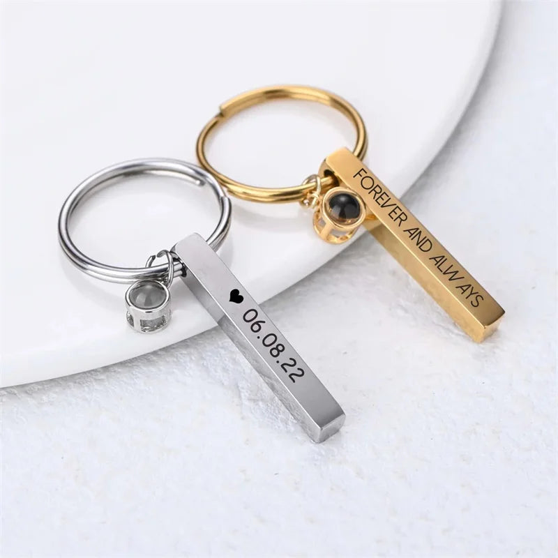 Custom Photo Projection Keychain Gift