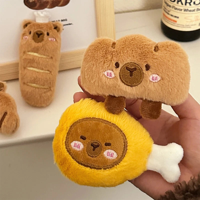 Bread Capybara Plush Doll Brooch
