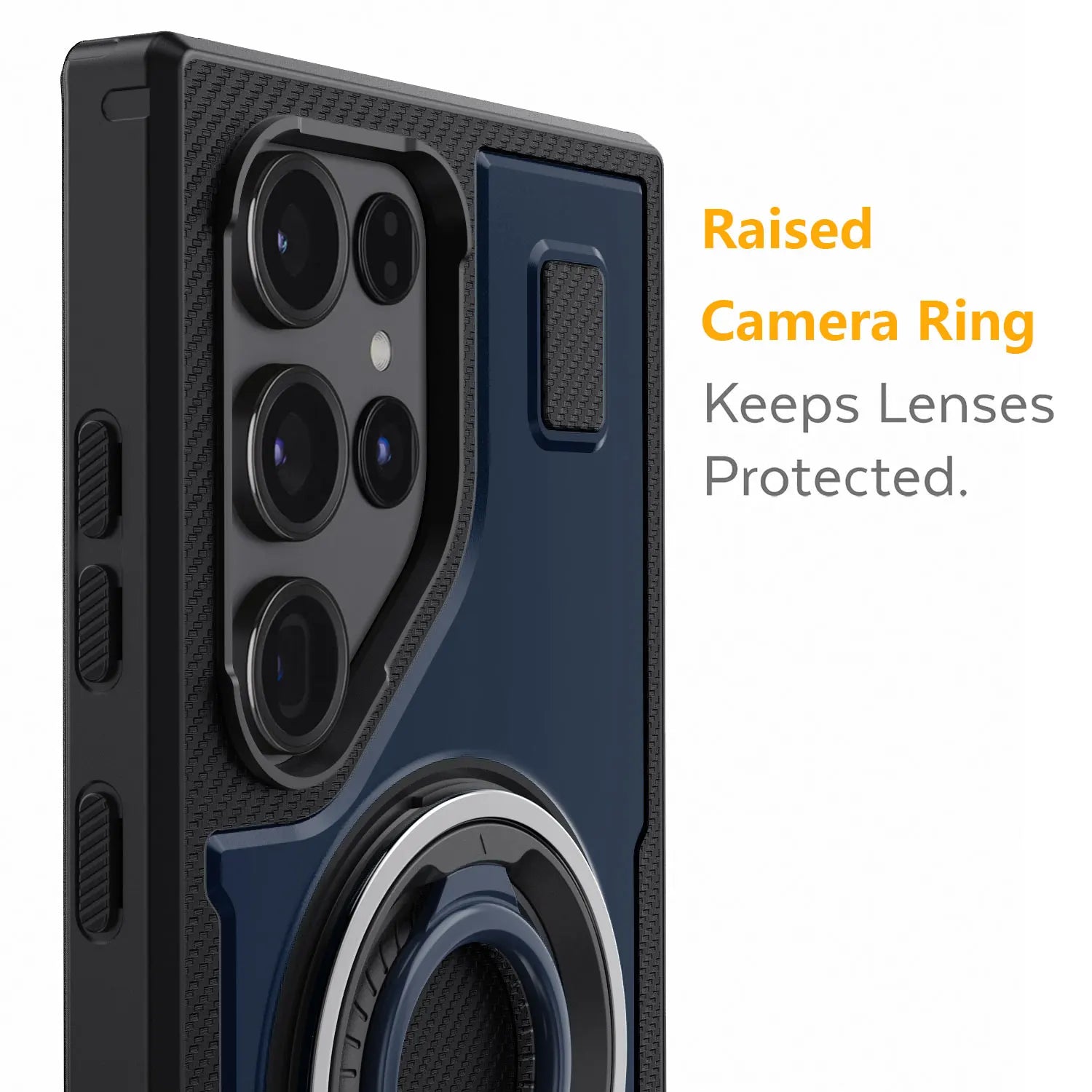 Galaxy S22 Ultra Case – Blue Kickstand Rugged