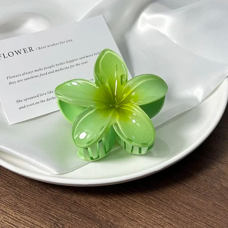 Vintage Brown Flower Hair Claw Clip