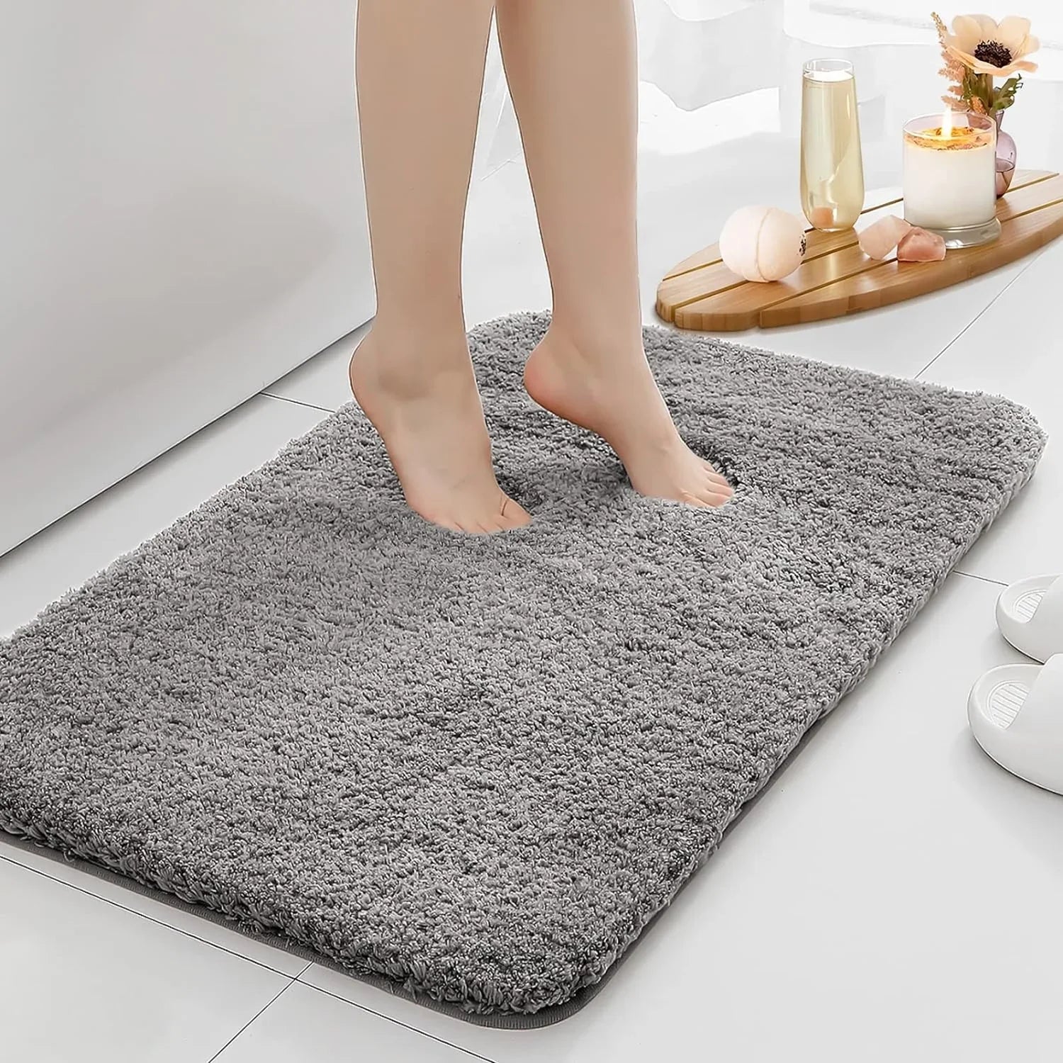 Plush Anti-Slip Bathroom Mat Carpet