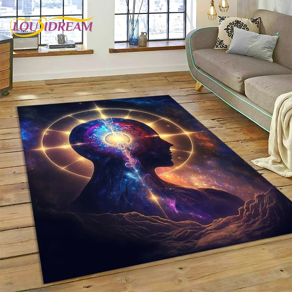 3D Rainbow Chakra Yoga Meditation Rug