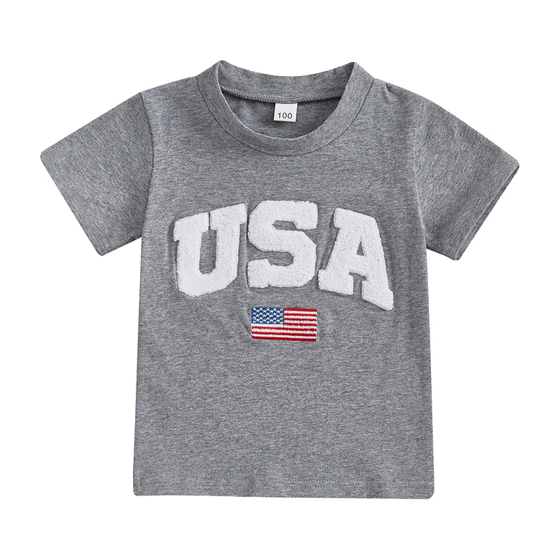 Patriotische USA-Flagge Kinder T-Shirt