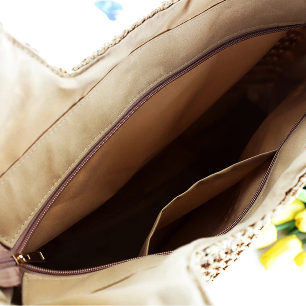 Vintage Crochet Summer Shoulder Handbag