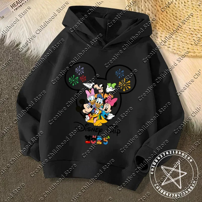Disney Kawaii Kids Hoodie – 2025 Trip