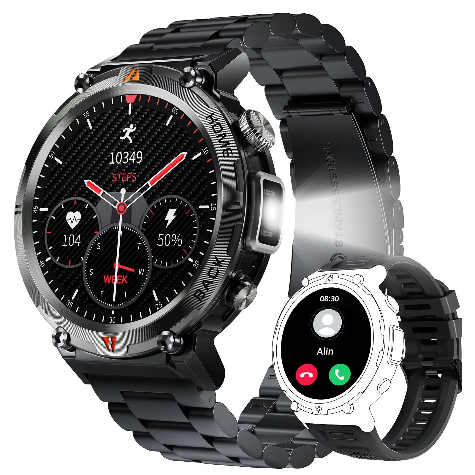 LaNikar KE3 Bluetooth-Anruf-Smartwatch