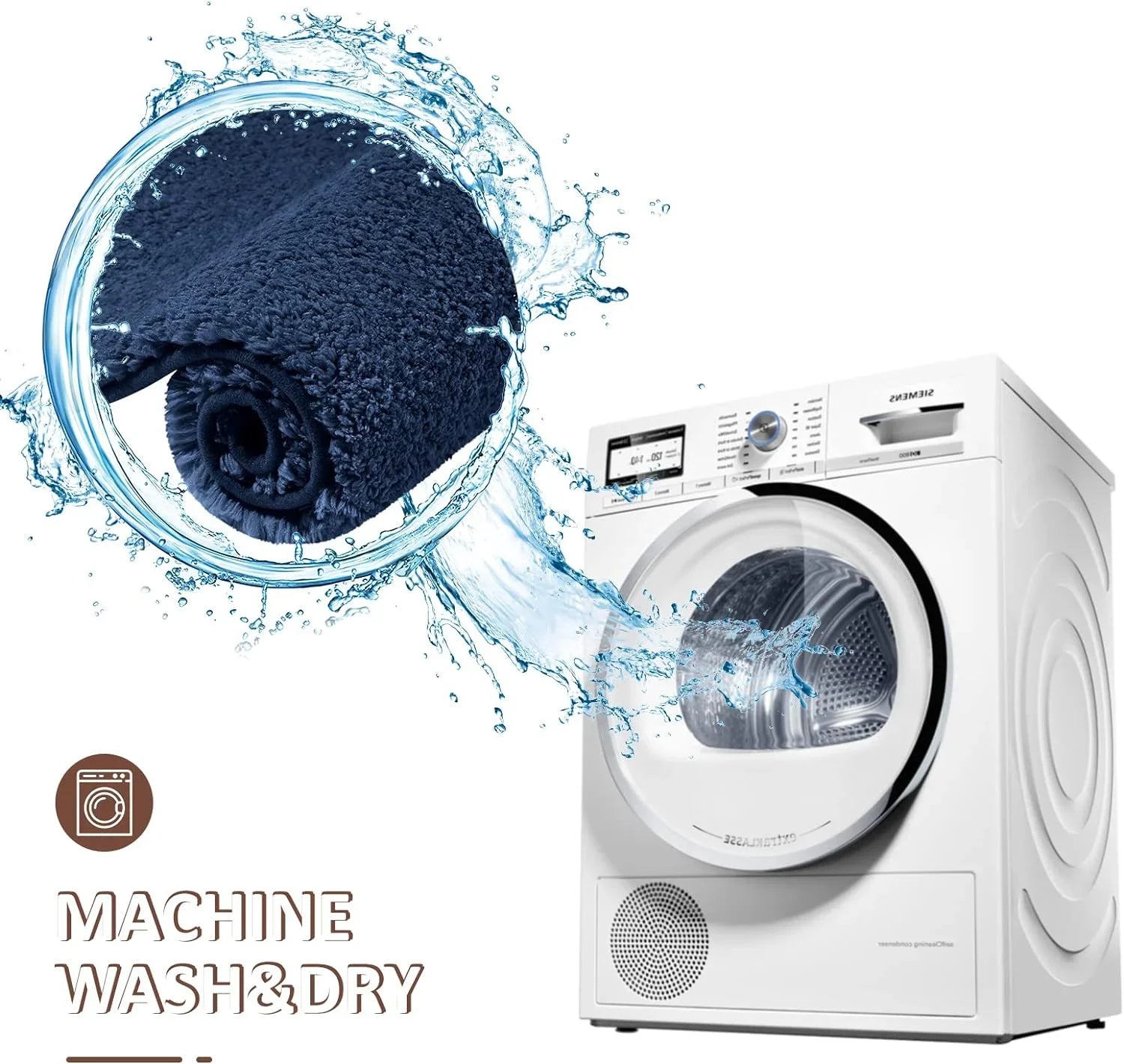 Plush Anti-Slip Bathroom Mat Carpet