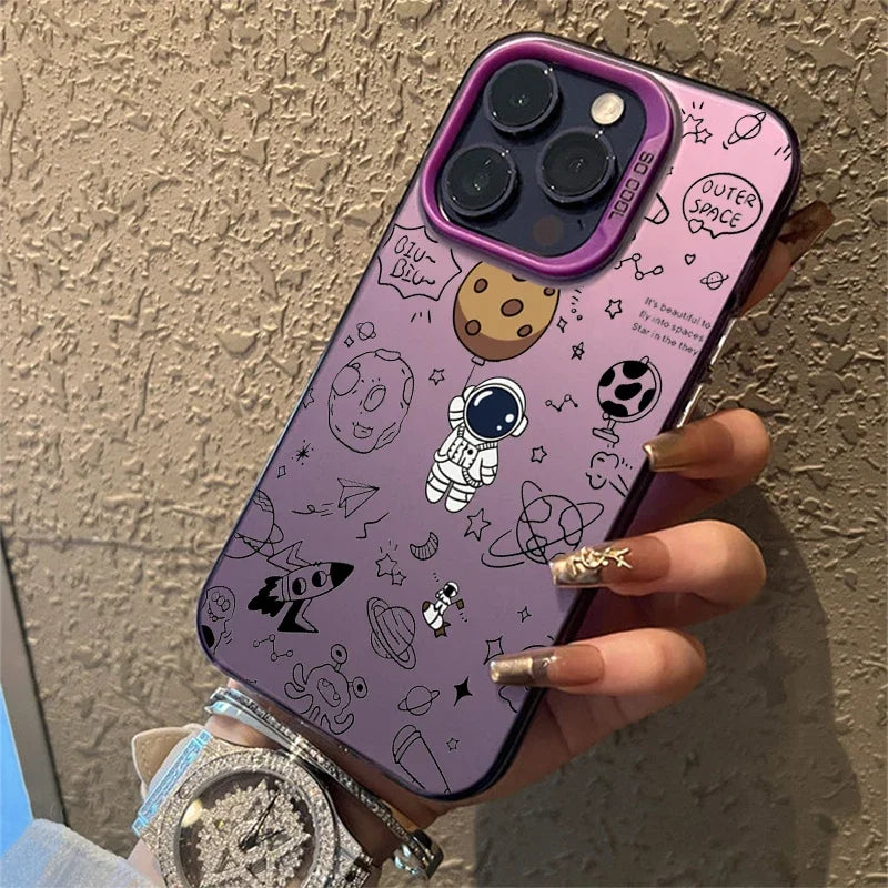 Astronaut Cartoon TPU Case for iPhone