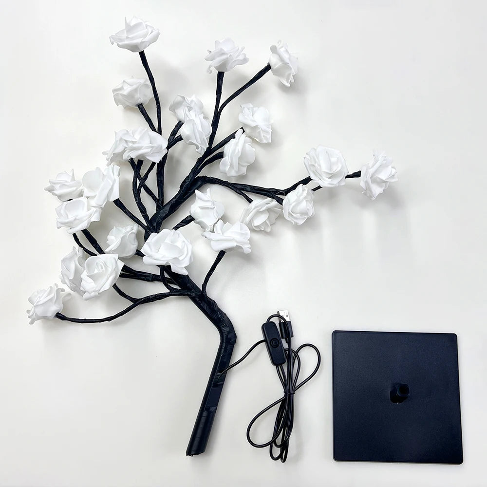 LED Rose Tree Lamp – 24 LEDs USB Light