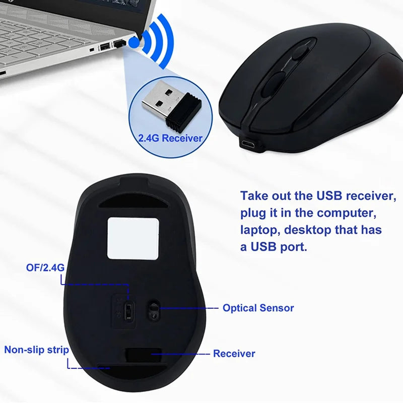 Wireless Rechargeable Dual-Mode Mouse