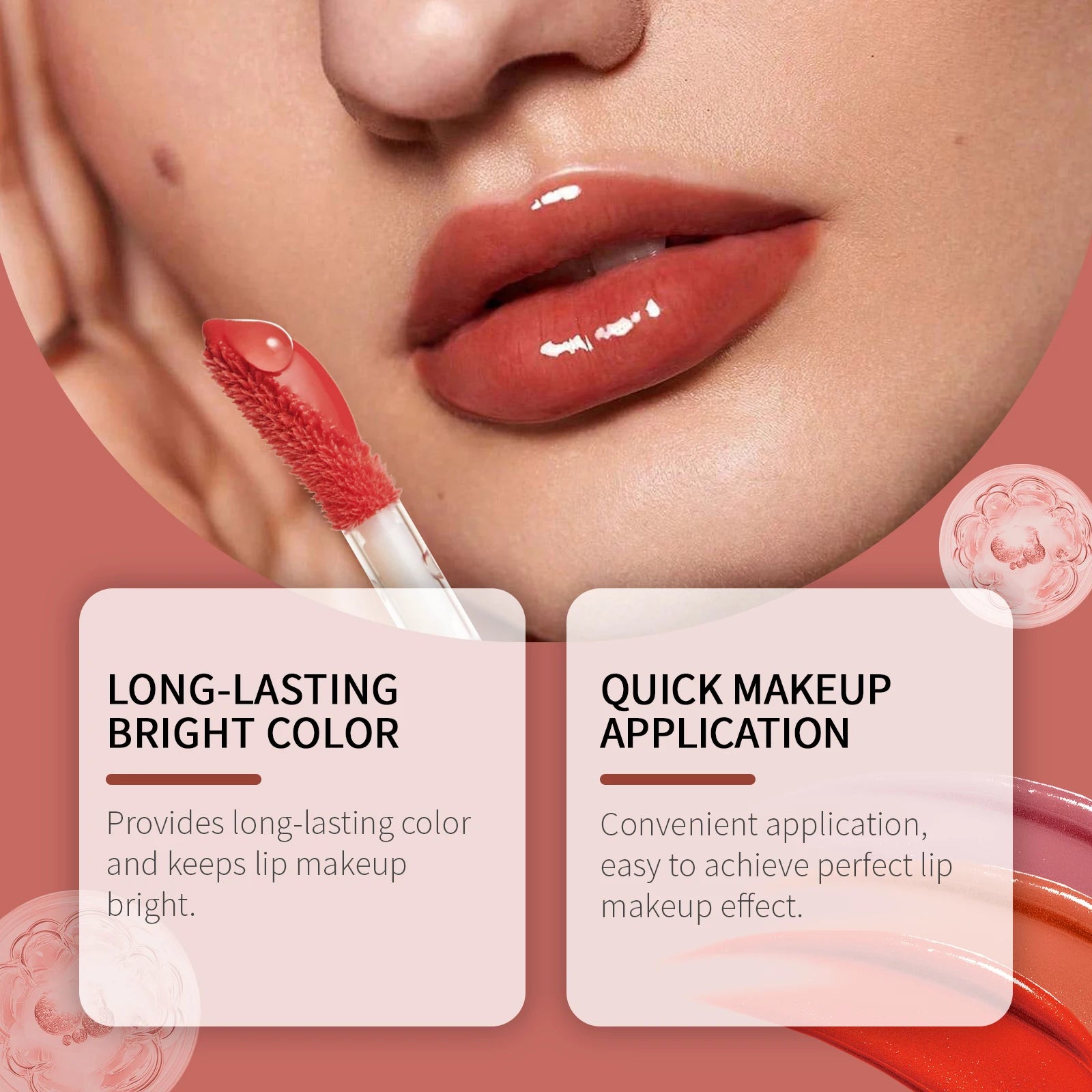 4PCS Long-Lasting Moisturizing Lip Gloss