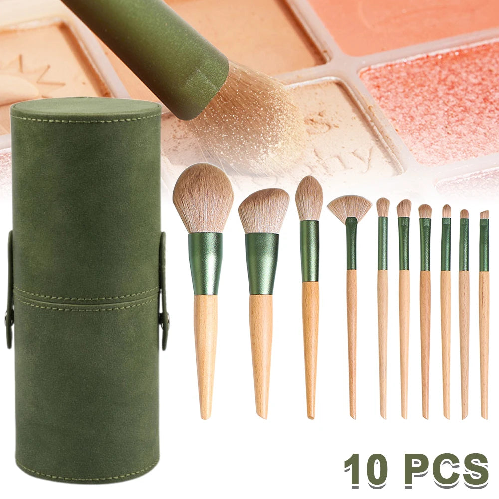 10-Piece Essential Makeup Brush Set
