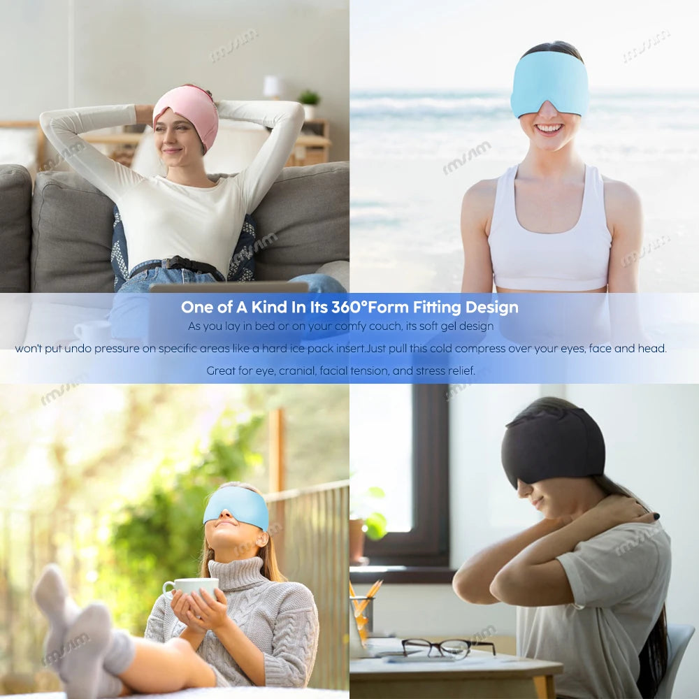 Migraine Relief Gel Therapy Hat Cap