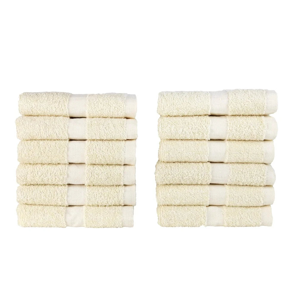 Beige 12-Piece Bleach-Safe Towel Set