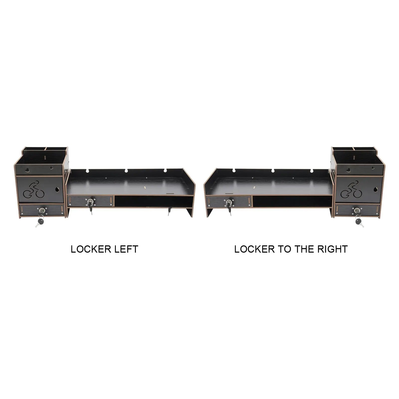 Wood Monitor Stand with Drawers