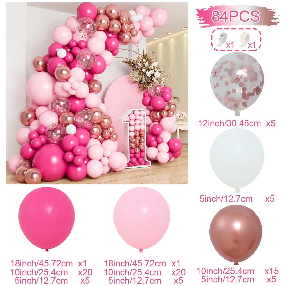 Retro Pink Pastel Macaron Balloon Kit