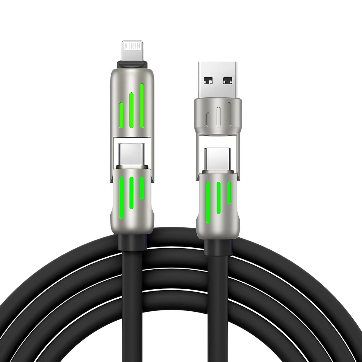 USB-C-auf-C-Silikonkabel mit Lichtern