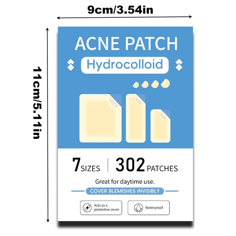 302Pcs Invisible Waterproof Acne Patches