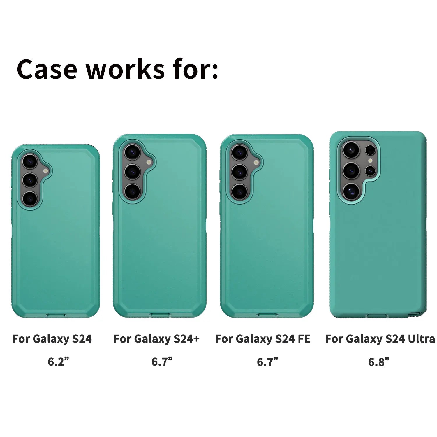 Green Rugged Samsung Galaxy S24 Case