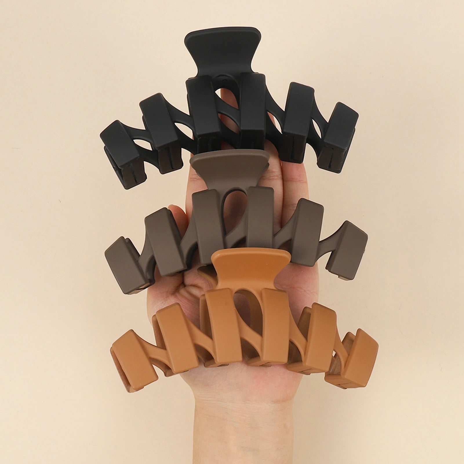 9 Pack Large Matte Hair Claw Clips Set