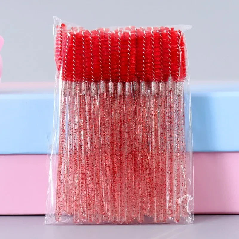 50pcs Disposable Eyelash Brush Set