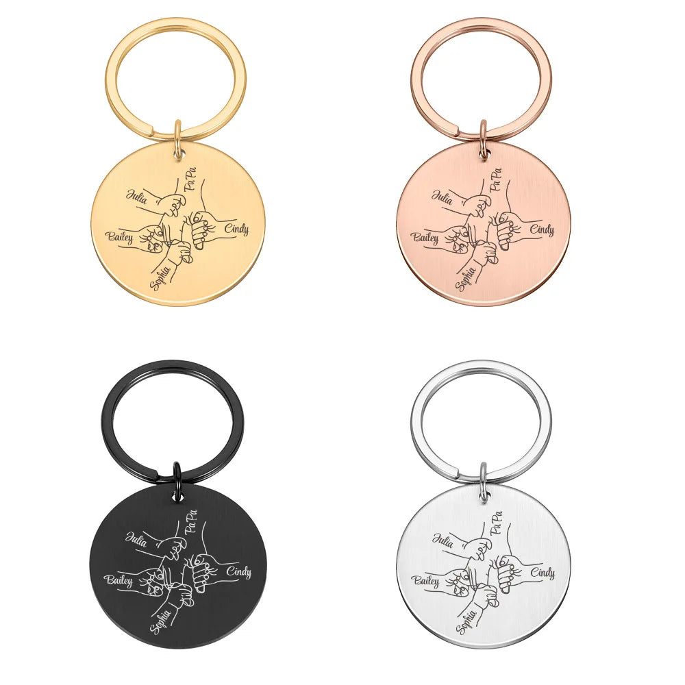Custom Name Keychain for Dad Gift