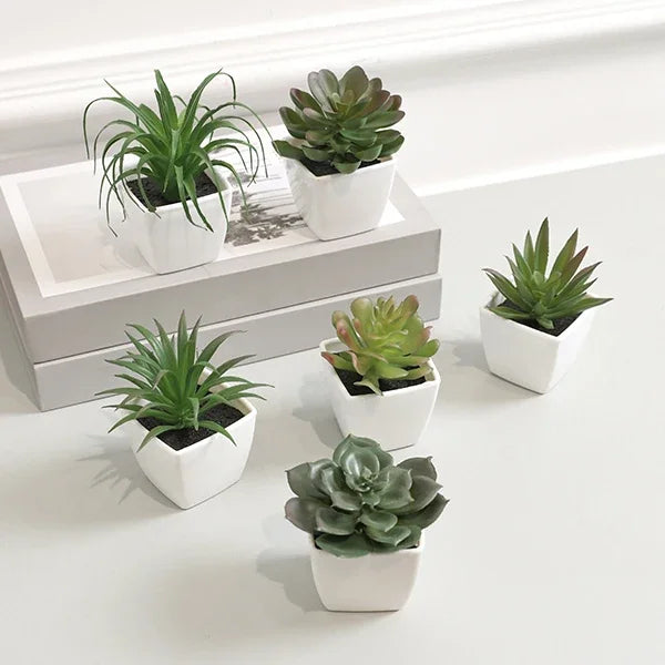 Mini Artificial Succulent Plants Set of 6