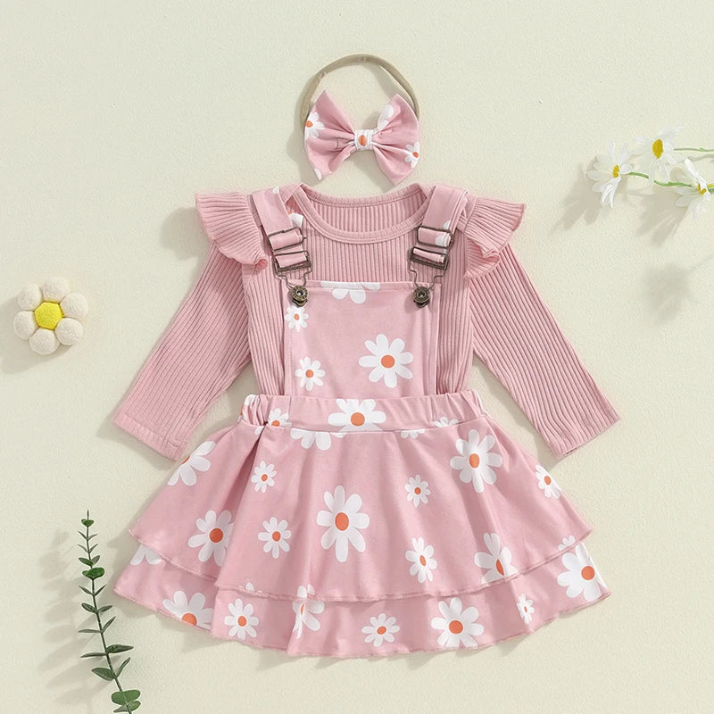 Baby Mädchen Strickpullover Rock Set