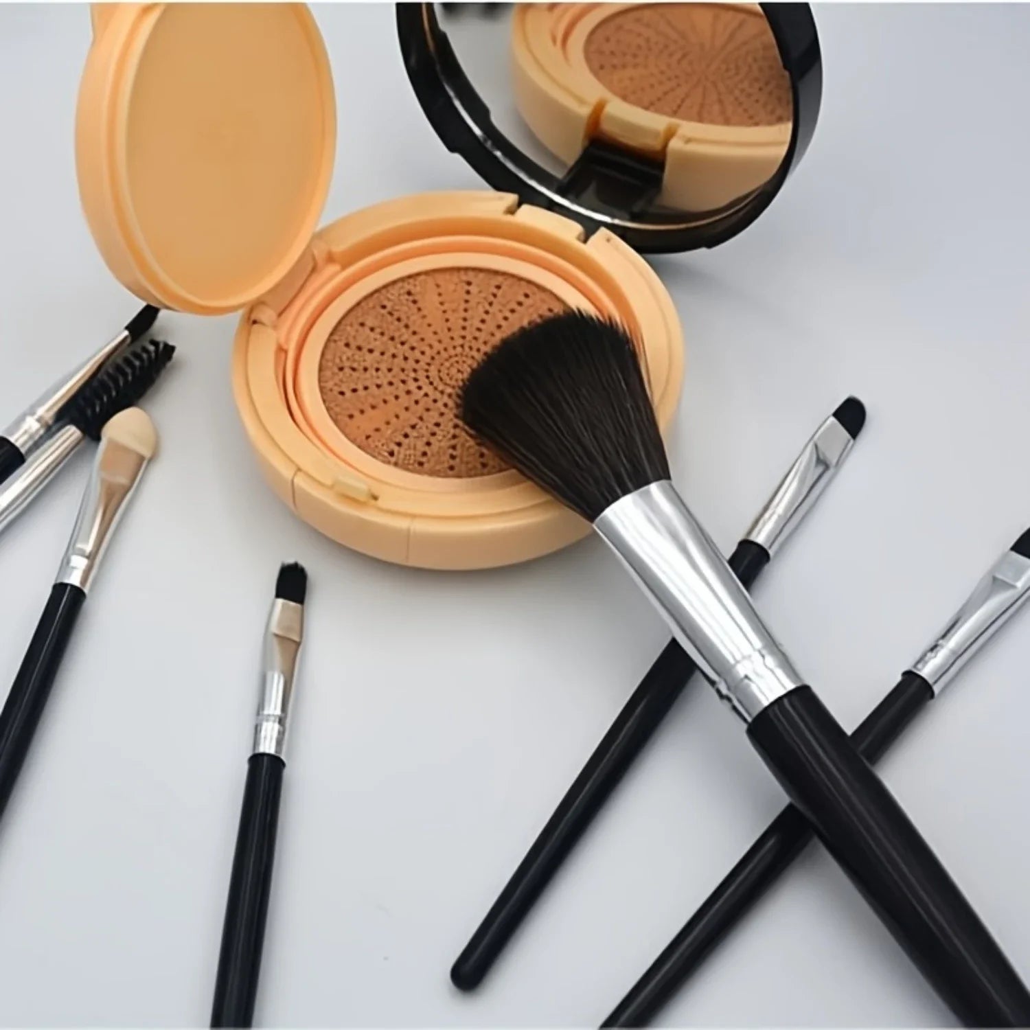 7pcs Black Essential Makeup Brush Set