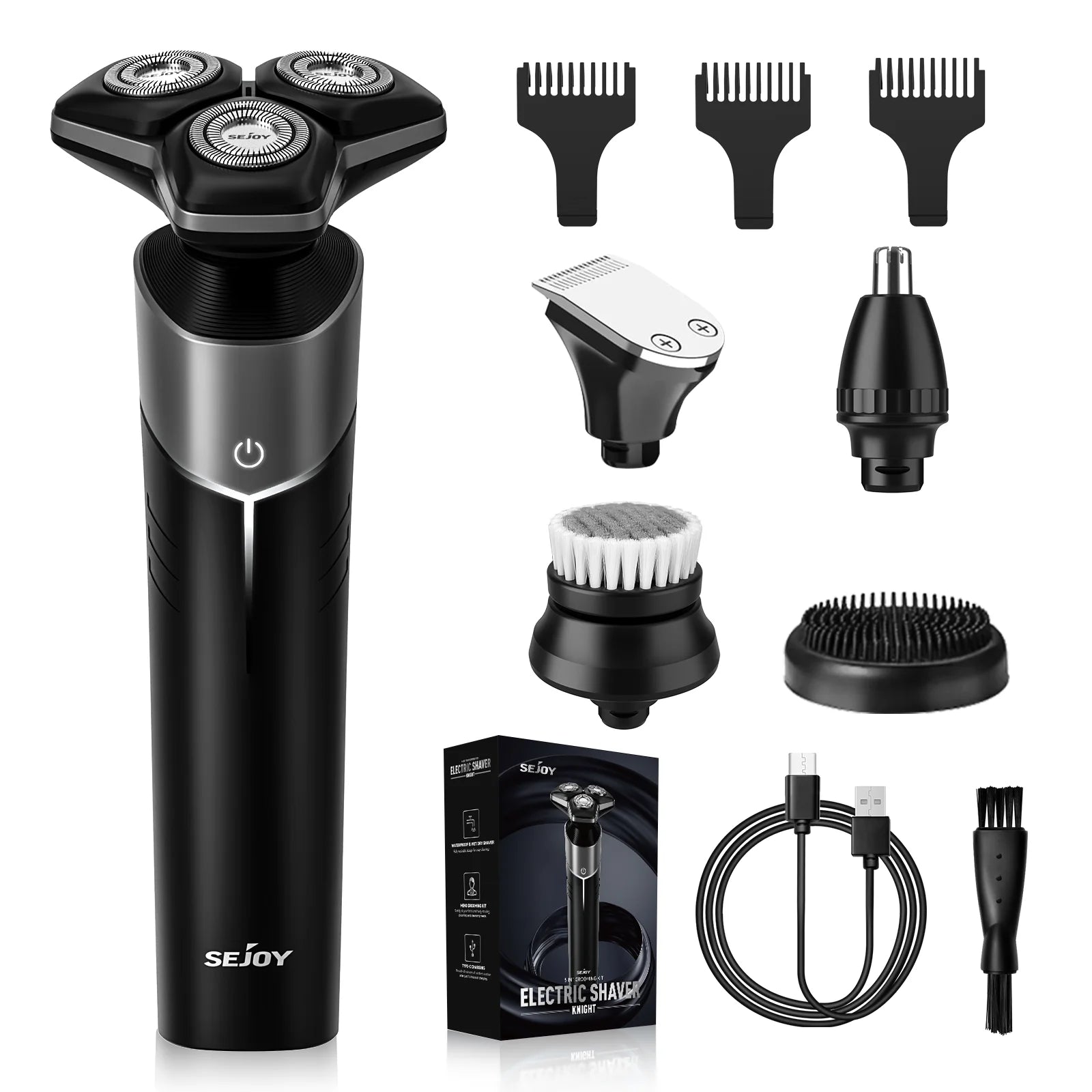 Sejoy 5-in-1 Rechargeable Electric Shaver