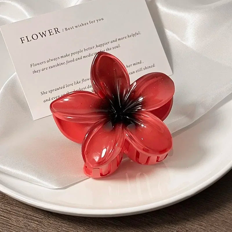 Vintage Brown Flower Hair Claw Clip