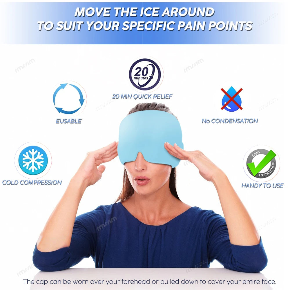 Migraine Relief Gel Therapy Hat Cap