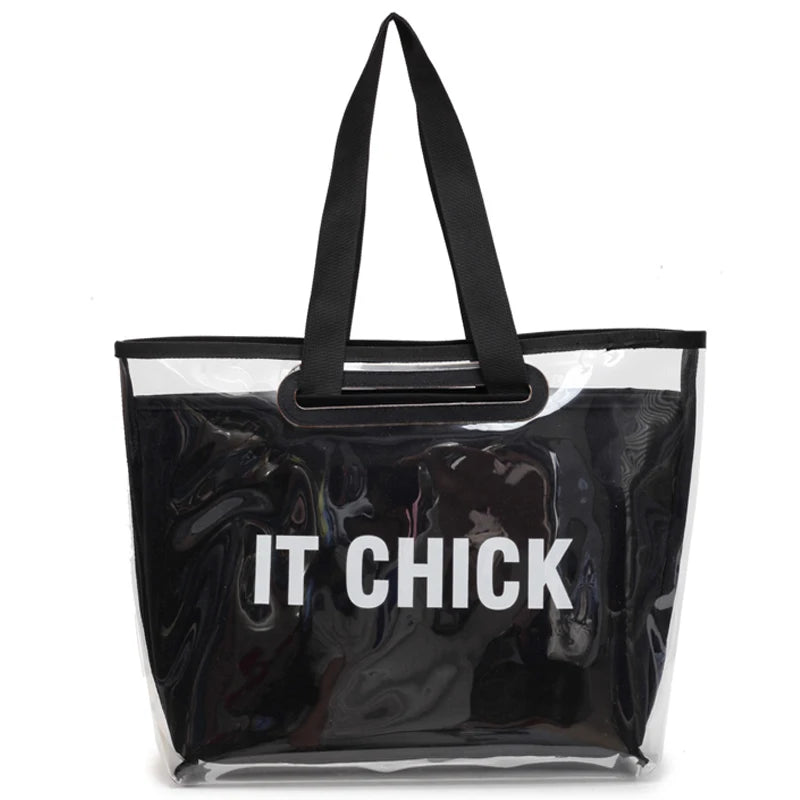 Preppy Transparent Jelly Tote Bag