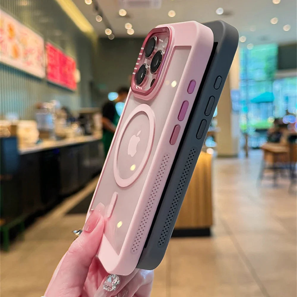 Luxury Clear MagSafe Heat Frame Case