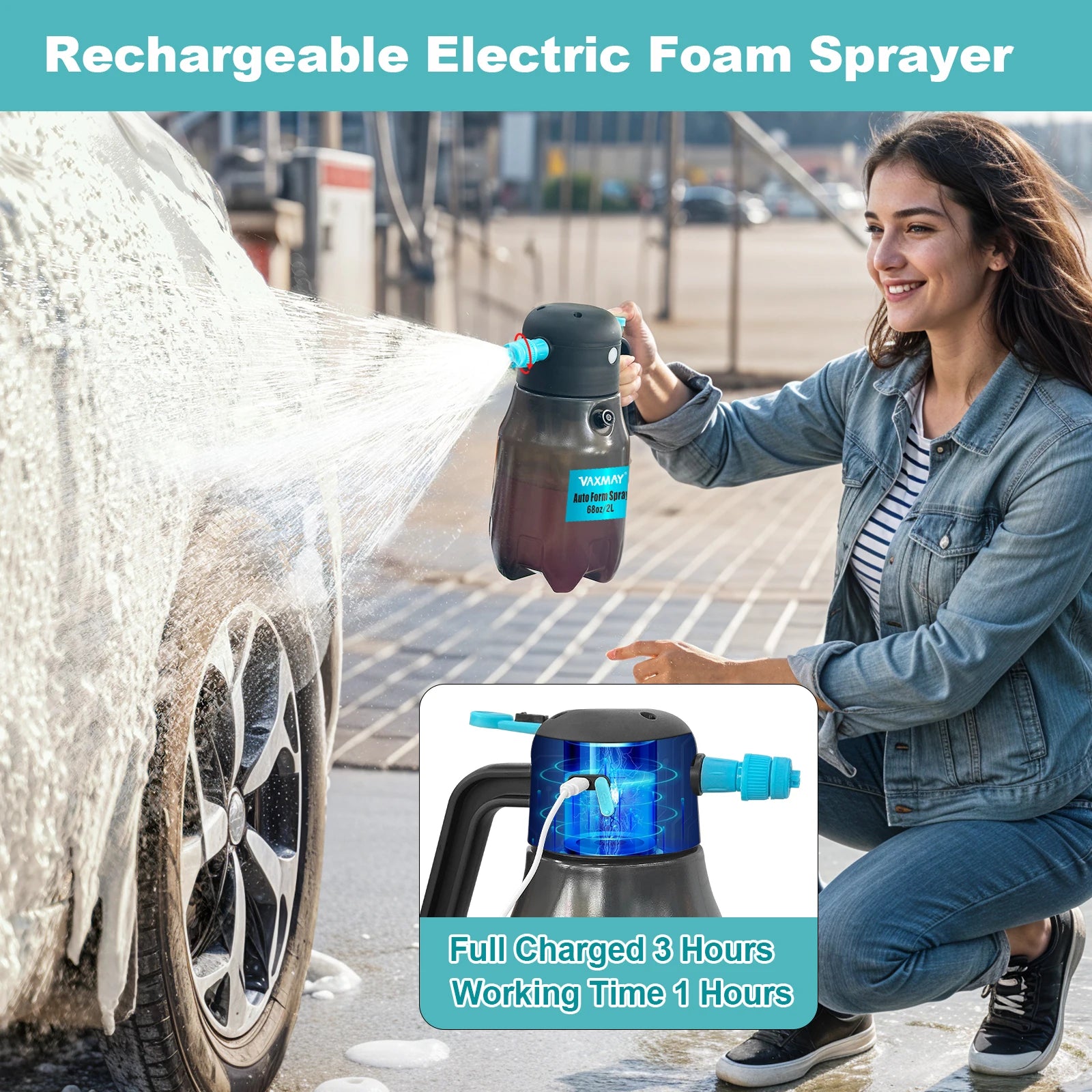2L Electric Battery-Powered Foam Sprayer