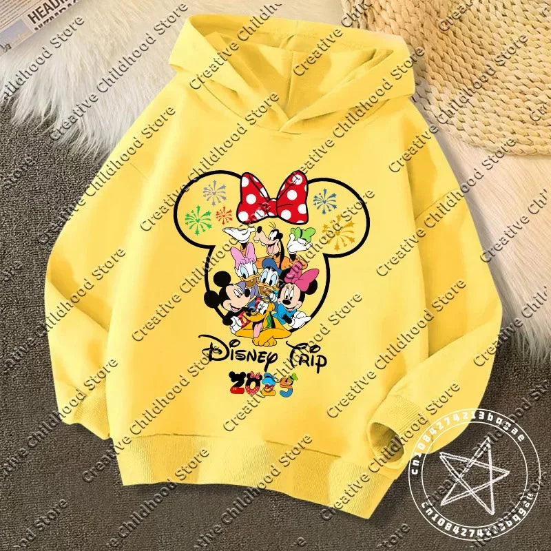 Disney Kawaii Kids Hoodie – 2025 Trip