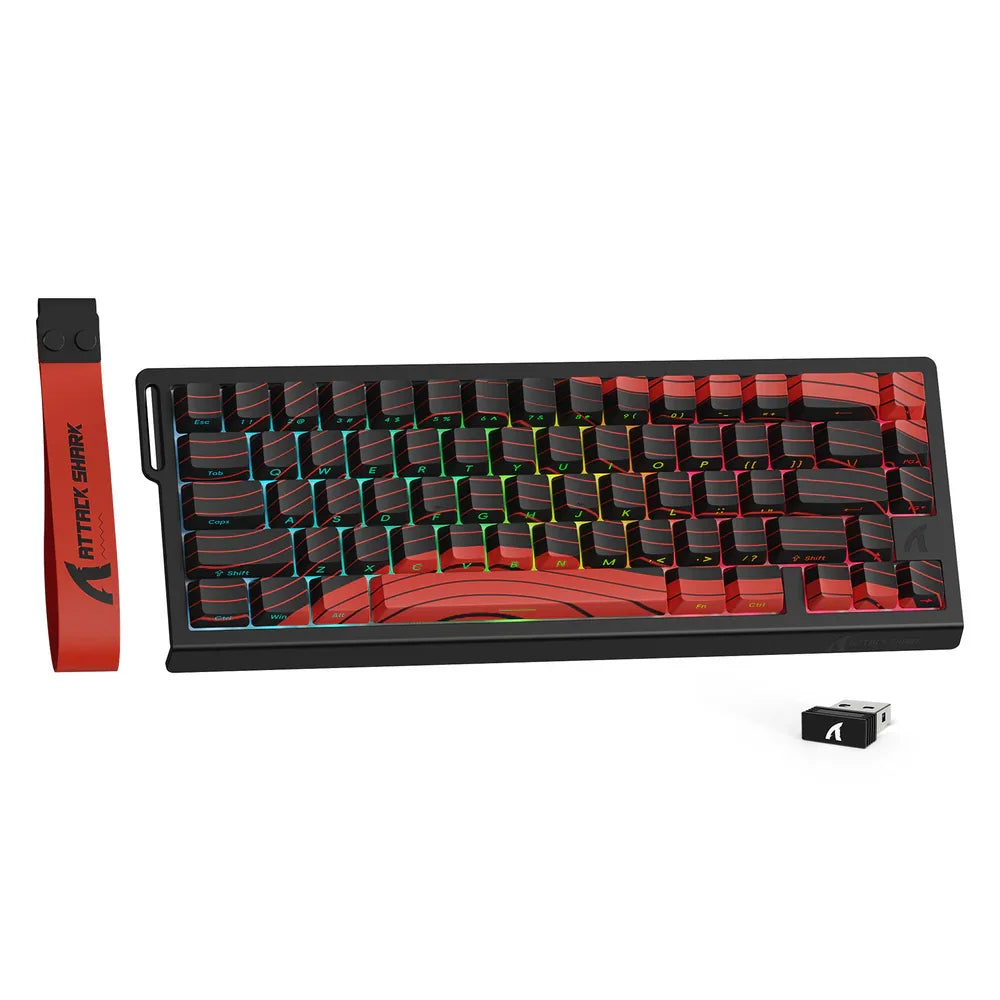 ATTACK SHARK X68 PRO Kabellose RGB-Tastatur