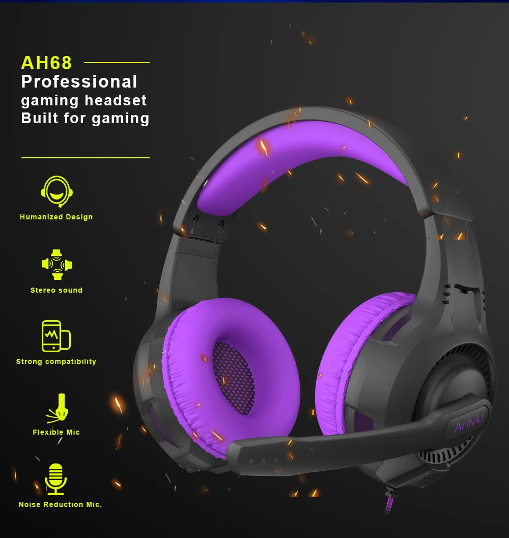 Kabelgebundenes Gaming-Headset mit Mikrofon und Lautstärkeregelung