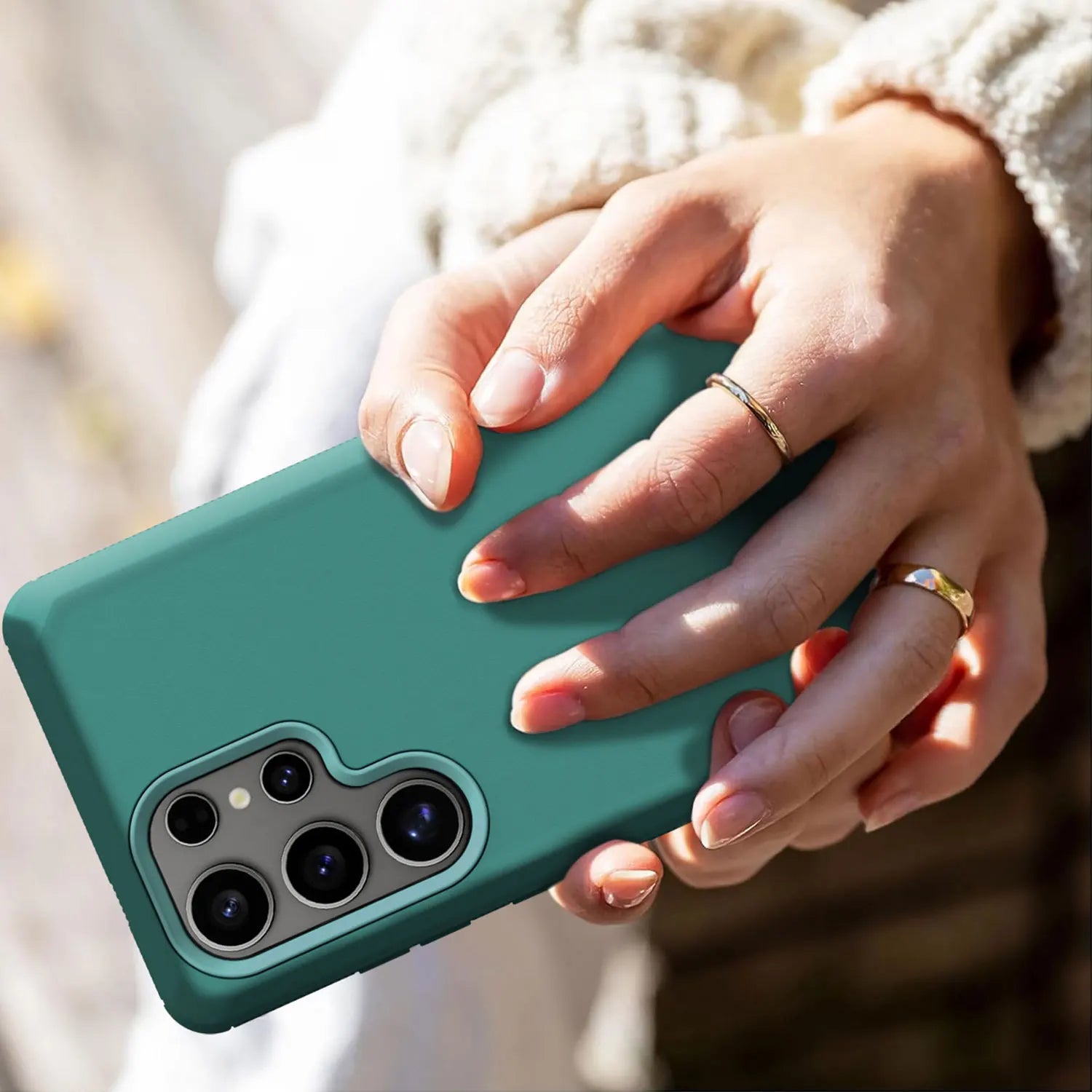 Green Rugged Samsung Galaxy S24 Case