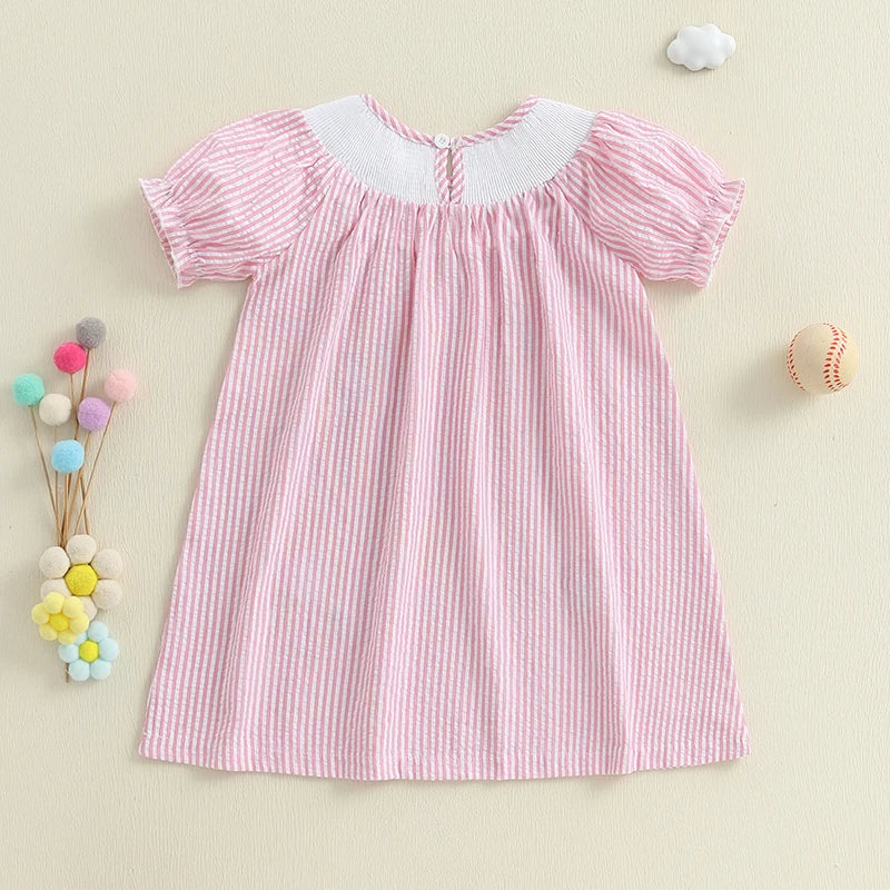 Embroidered Floral A-Line Girl Dress