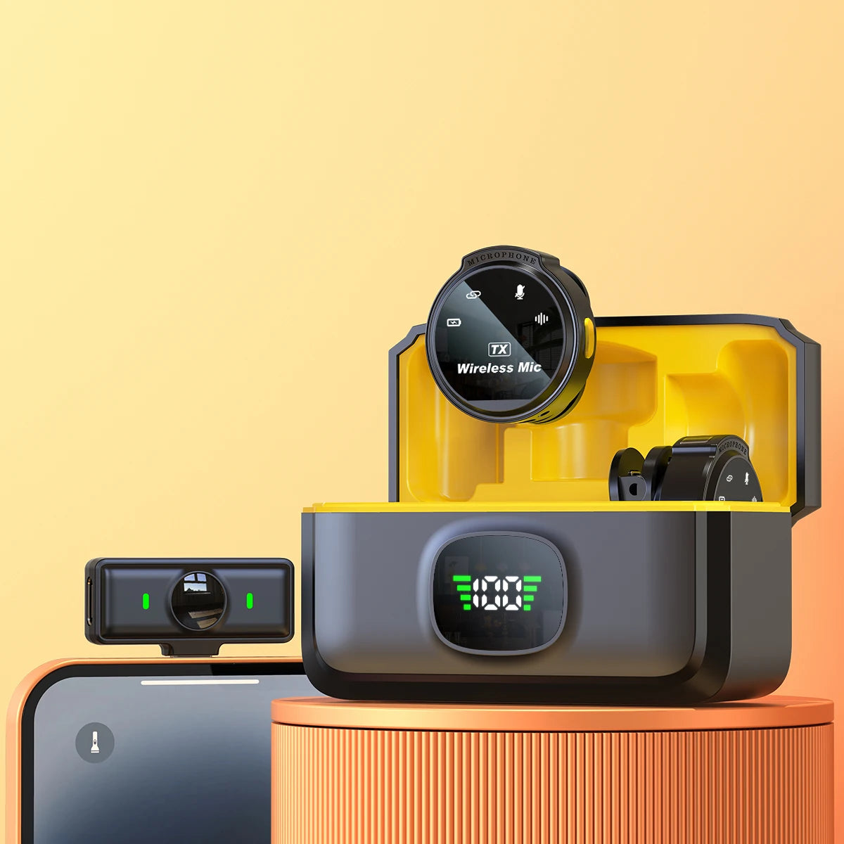 Wireless Lavalier Mic Noise Cancelling 164ft