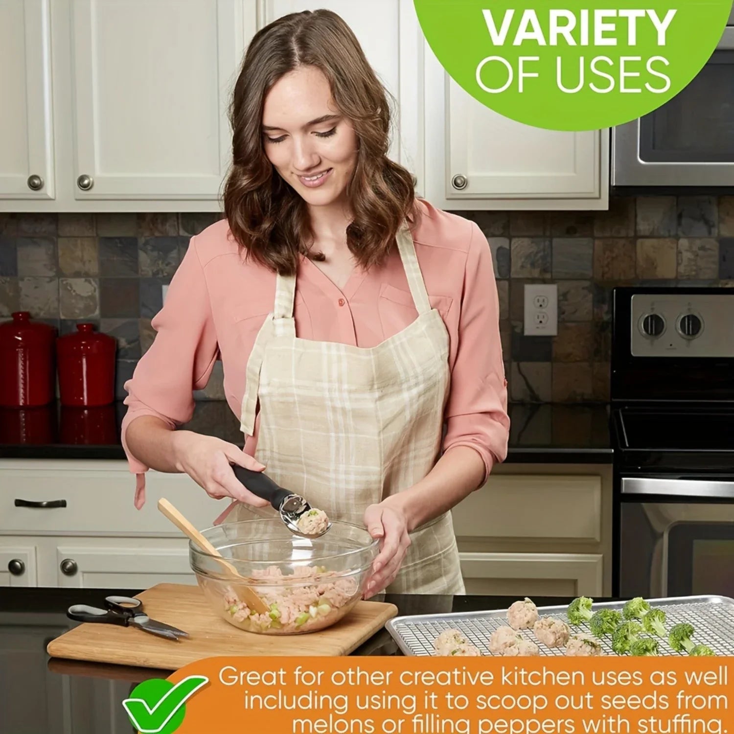 Reusable Metal Ice Cream & Melon Scoop