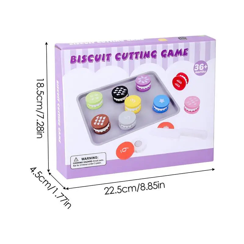 Kids Wooden Cookie Toy Cutting Set
