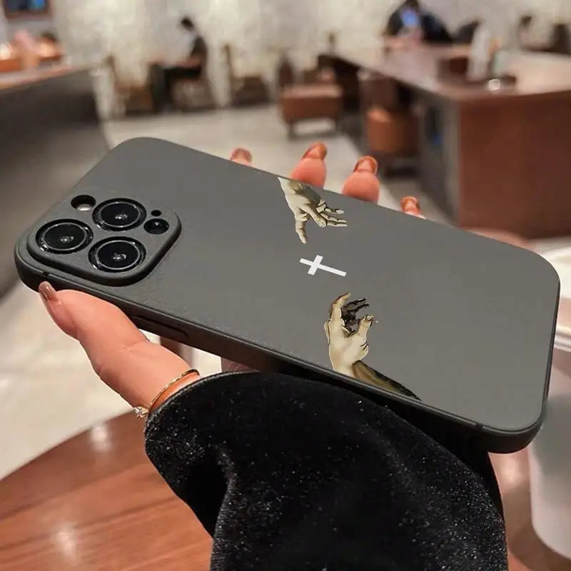 Cross Pattern Case for iPhone 16 Pro Max