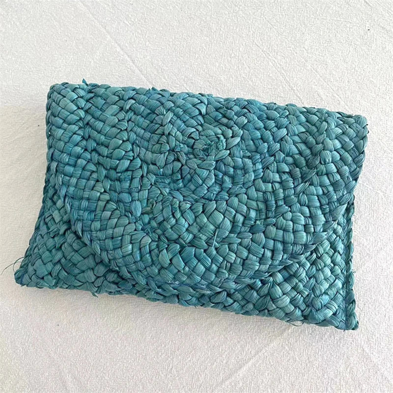 Corn Husk Straw Weave Summer Clutch
