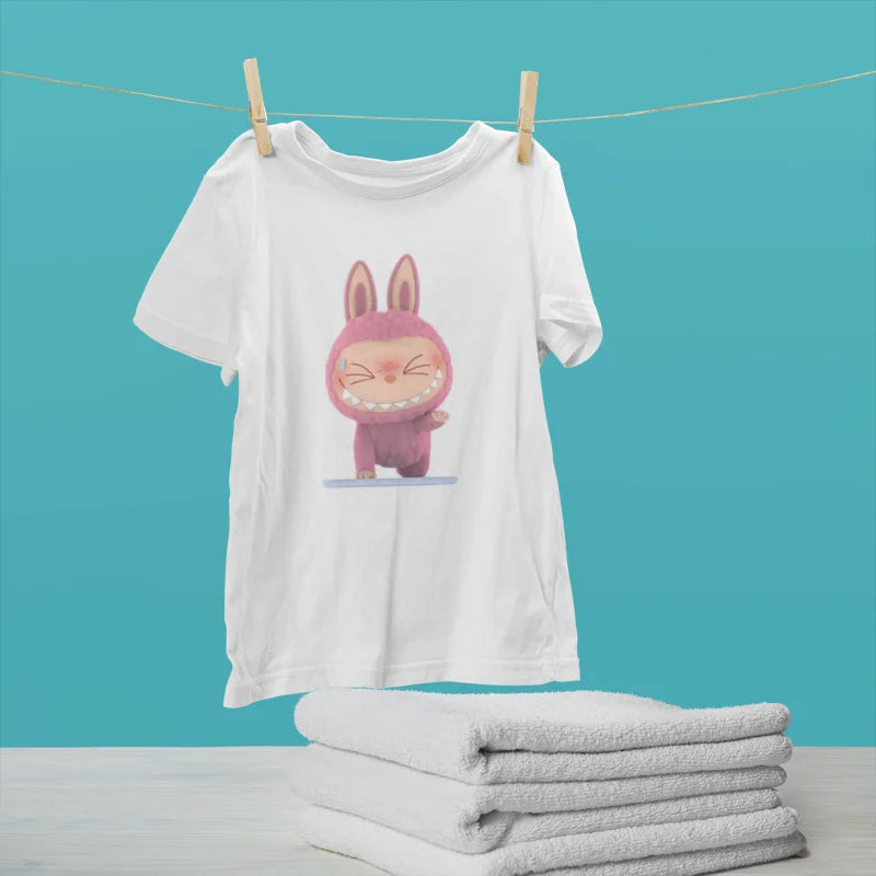 Bulala Shy Bunny Pink T-Shirt Design